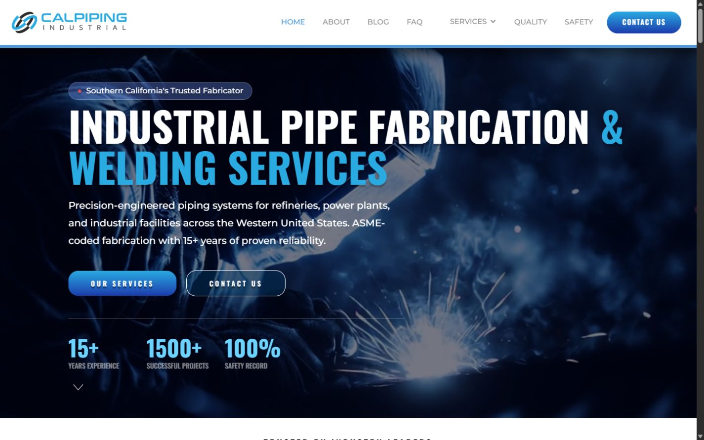Calpiping Industrial website
